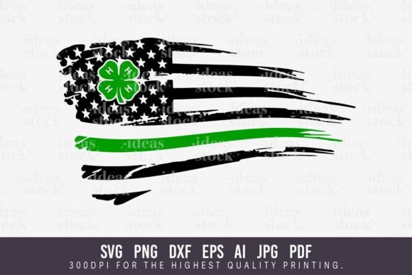 4H Flag Svg for Local Business Branding and Crafts