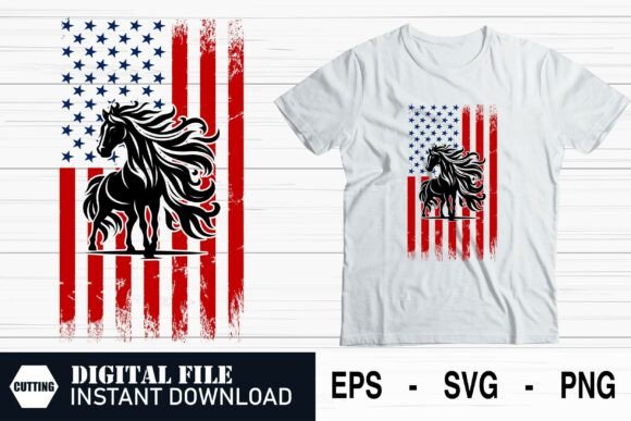 American Unicorn Flag - Magical Vector for Crafts and Graphics