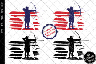Archery - Men Flag Graphics for Crafts and Marketing