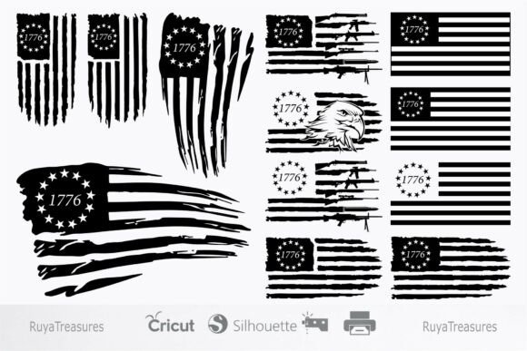 Betsy Ross Flag 1776 Vintage USA Svg Png for Crafts and Graphics