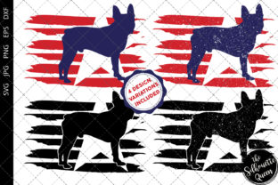 Boston Terrier Flag Graphic for Crafts and Design