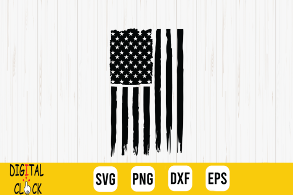 Distressed American Flag Graphics for Crafts and Digital Products