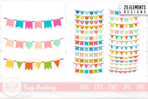Flag Bunting Bundle for Website & Editorial Design