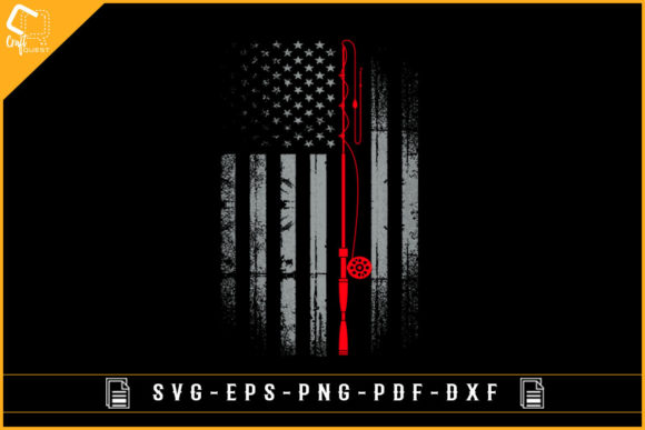 Grunge USA Flag with Fly Fishing Rod Review
