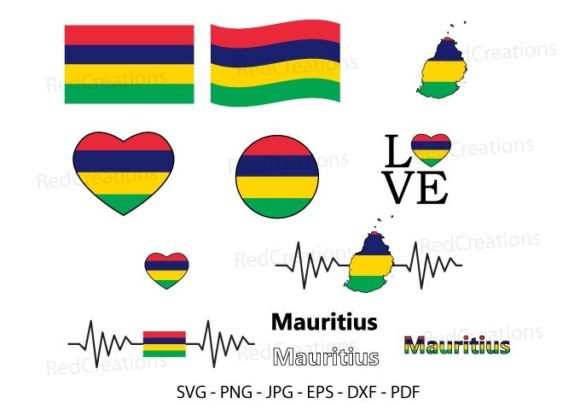Mauritius Flag Bundle SVG: A Graphic Design Asset for Crafts and Creativity