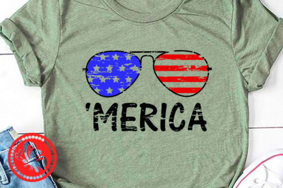 Merica Grunge Shirt USA Flag Sunglasses Graphics for Crafts