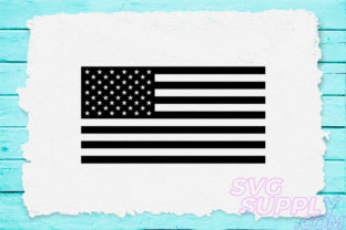 Monochrome America Flag Graphics for Crafts