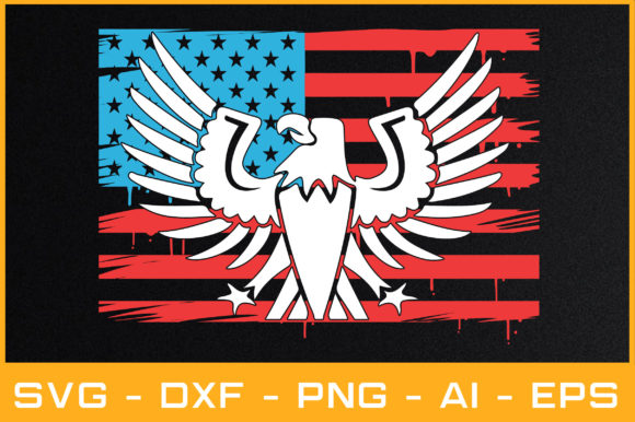 Patriotic Eagle American Flag Graphics for Crafts