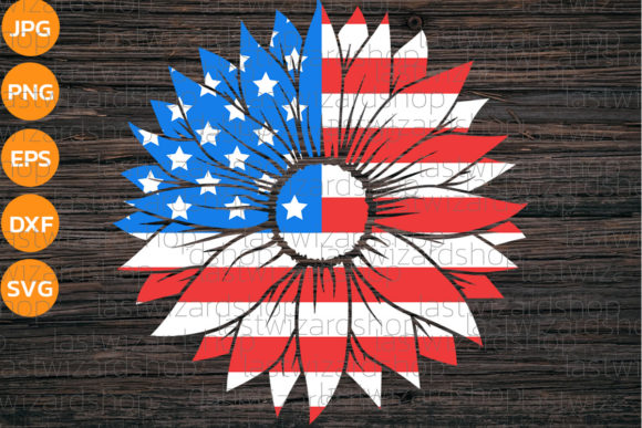 Patriotic Sunflower Svg for Graphics and Crafts