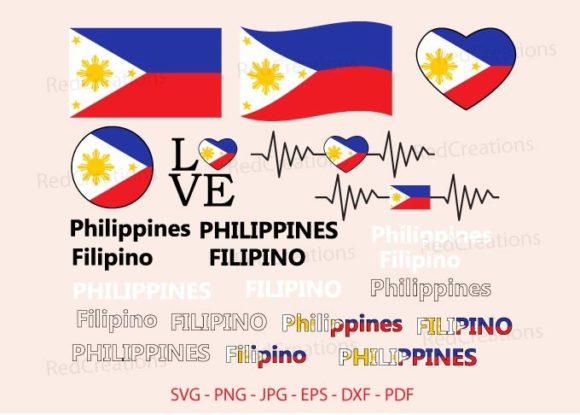 Philippines Flag Svg Bundle for Graphics and Crafts