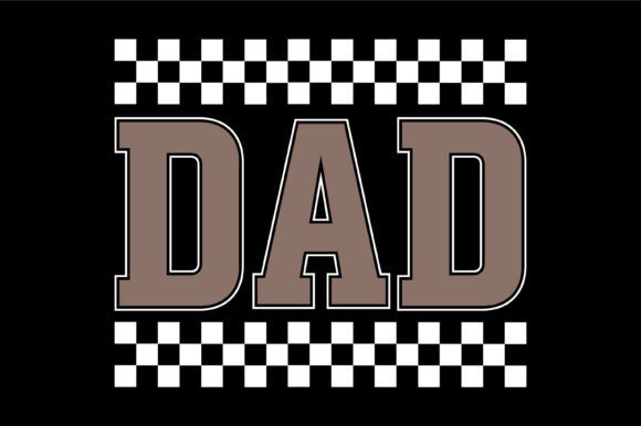 Racing Dad Checkered Flag SVG for Crafts and Graphics