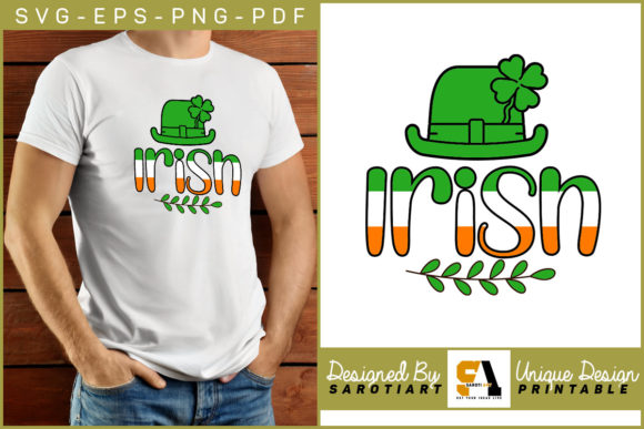 St. Patrick’s Day Irish Flag Color Shirt Graphics for Crafts