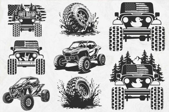 US Flag Offroad Svg for Crafts and Graphics