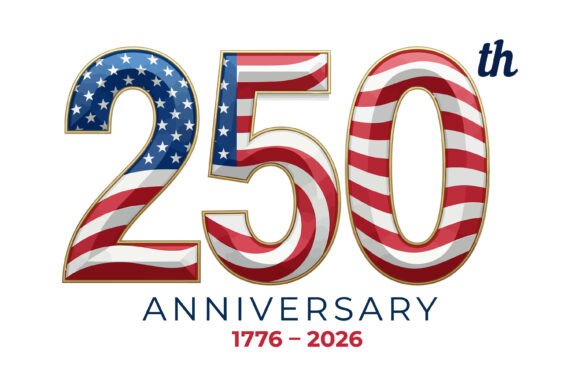 USA 250th Anniversary Flag Design for Crafts and Graphics