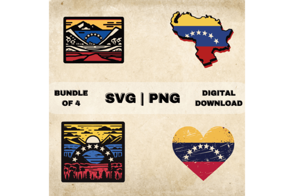 Venezuela Map SVG Bundle with Flag – A Versatile Graphics Asset for Crafts