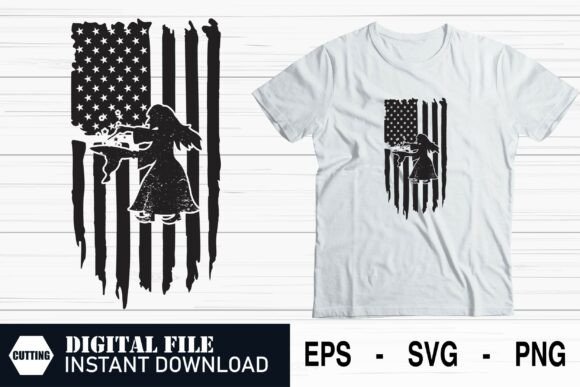 Witch American Flag SVG for Crafts and Graphics